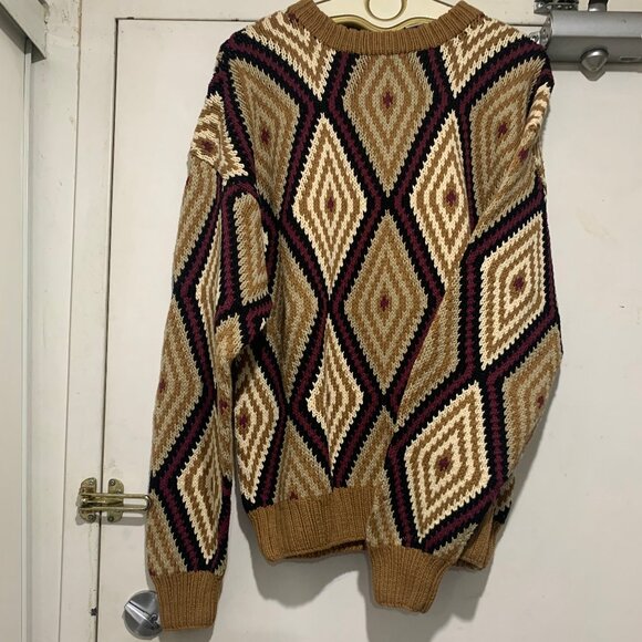 VINTAGE GREG NORMAN KNIT CHUNKY COTTON SWEATERS PATTERN SIZE L - Picture 8 of 10